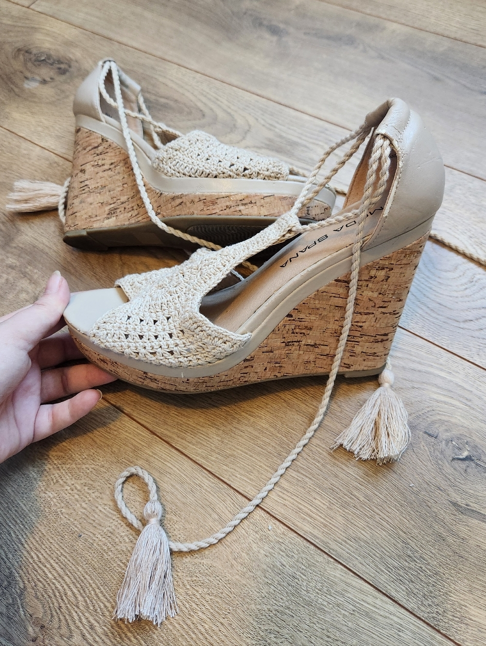 Size 9 Crochet Wedge Heels